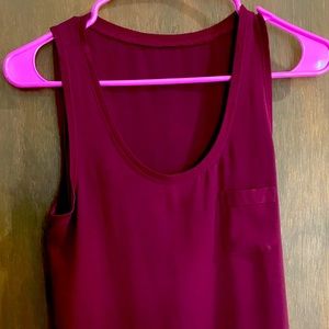 Sheer red tank top blouse